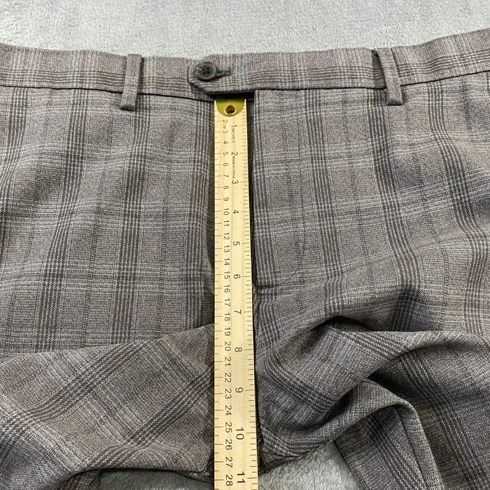Banana Republic Pants Mens‎ 36x30 Brown Plaid Grayson Slim-Tapered Ankle New